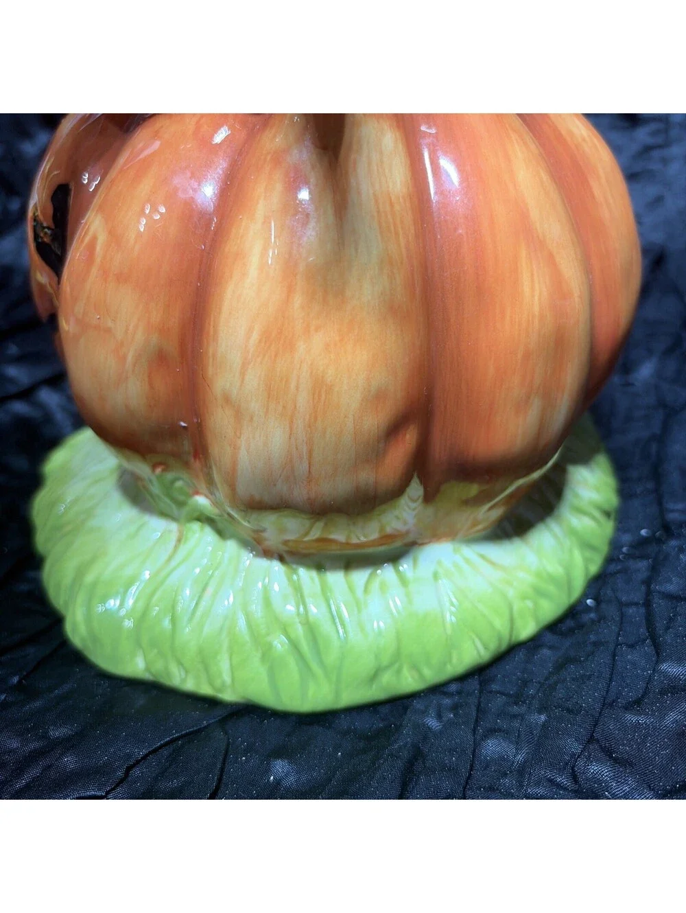 Astor Lane Triple-stacked Jack-O-Lantern With Cat And Witches Hat centerpiece